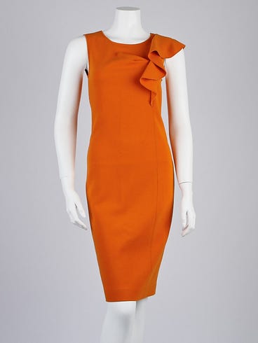 emilio pucci orange dress Emilio Pucci Orange Silk Dress Madly Vintage