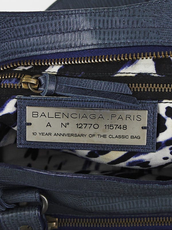 Balenciaga Limited Edition Neiman Marcus Anniversary Blue Lizard