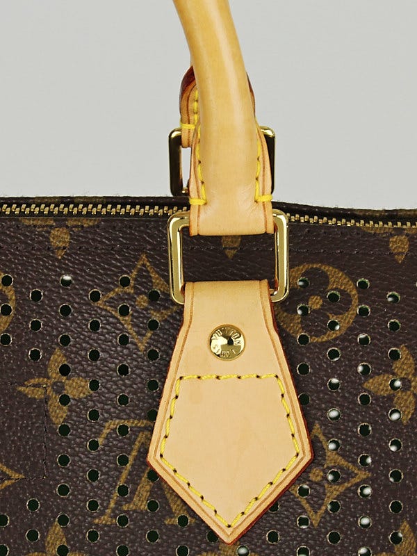 Louis Vuitton Limited Edition Green Perforated Speedy 30 Bag