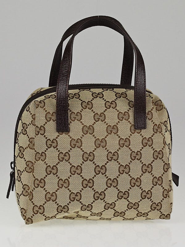 Gucci Beige/Ebony GG Canvas Mini Satchel Bag