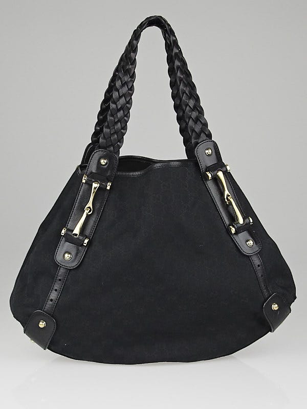 Gucci Black GG Canvas Medium Pelham Medium Shoulder Bag