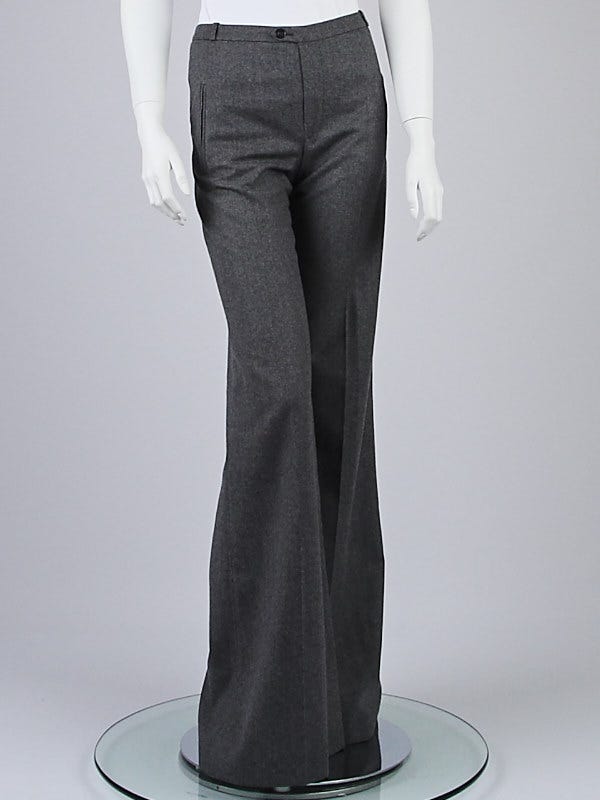 Balenciaga Grey Wool Trouser Pants Size 2/36