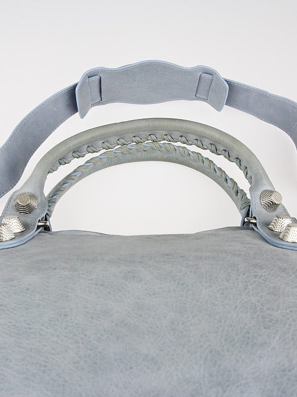 Balenciaga Ciel Lambskin Leather Giant 21 Silver Motorcycle