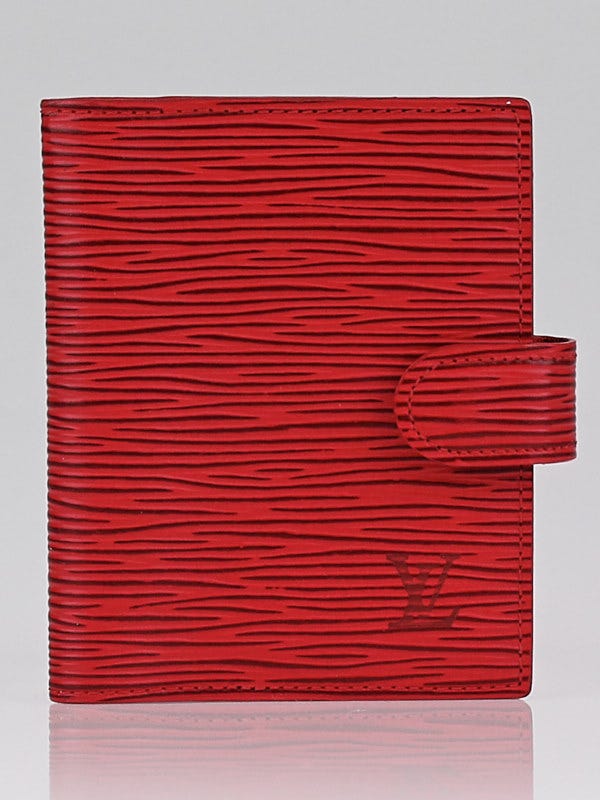 Louis Vuitton Red Epi Leather Small Card Holder Wallet