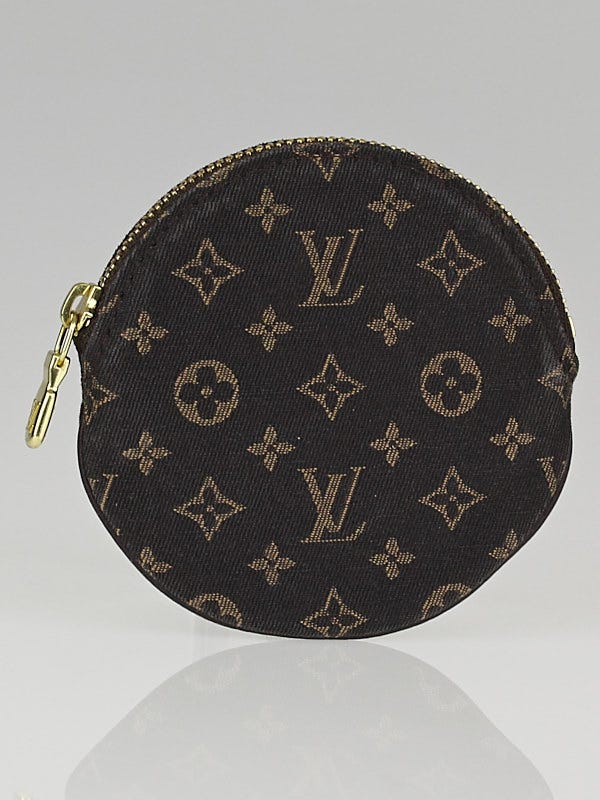 Louis Vuitton Ebene Monogram Mini Lin Round Coin Purse