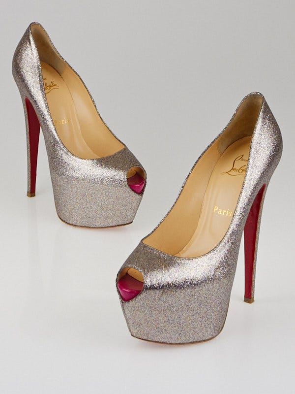 Christian Louboutin Multicolor Glitter Highness 160 Pumps Size 8/38.5