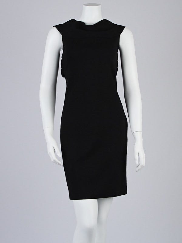 Emilio Pucci Black Viscose Off-The-Shoulder Dress Size 8