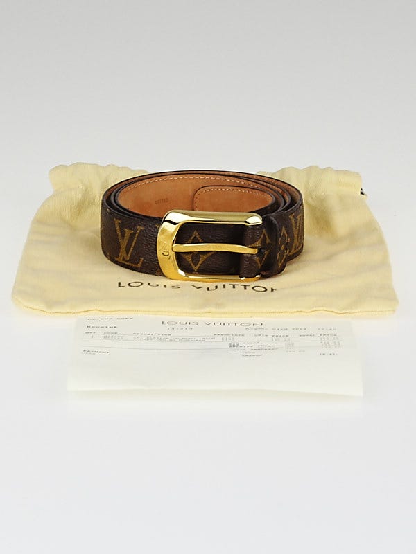 Louis Vuitton Monogram Canvas Ellipse Belt Size 95 - Yoogi's Closet