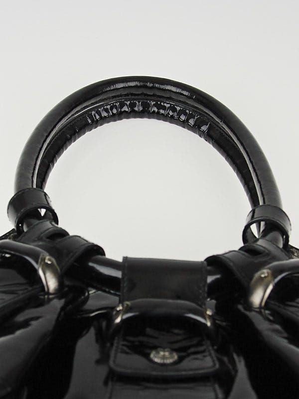 Salvatore Ferragamo Black Patent Calfskin Leather Celtico