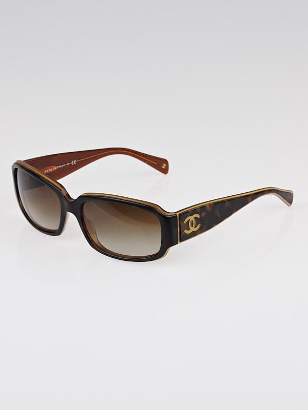 Chanel Tortoise Shell Frame Gradient Tint CC Sunglasses-5144