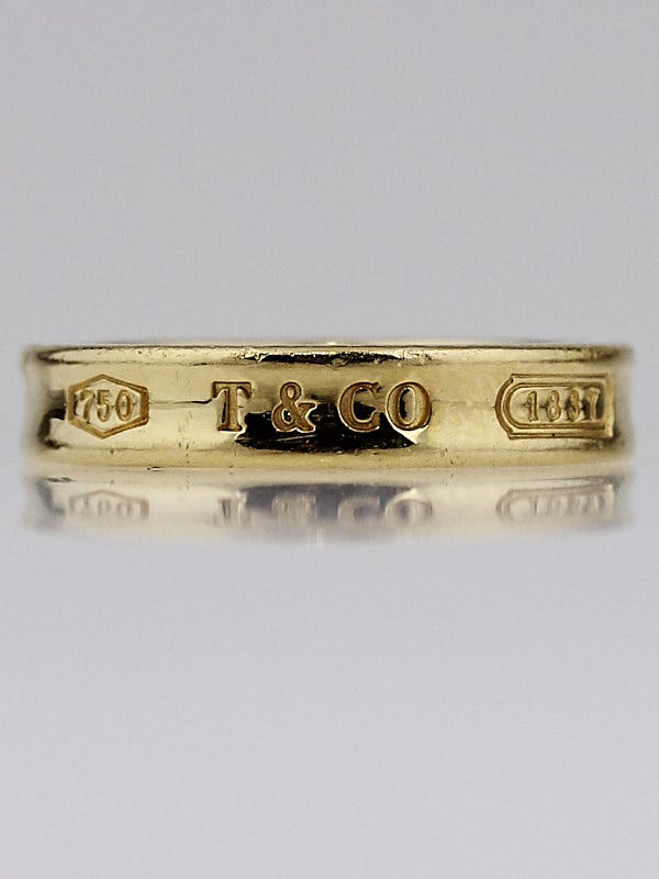 Tiffany & Co. 18k Gold 1837 Narrow Ring Size 6