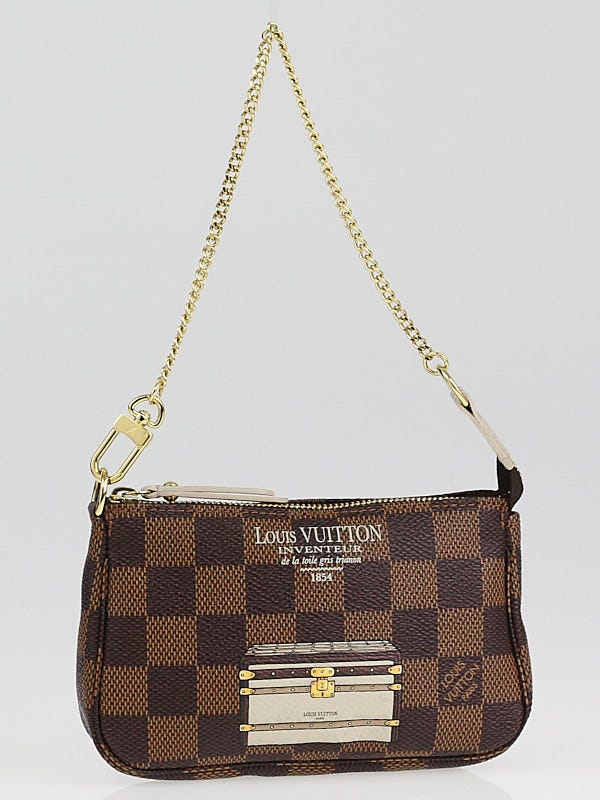Louis Vuitton Limited Edition Damier Canvas Inventuer Trunks & Locks Mini Accessories Pochette Bag 