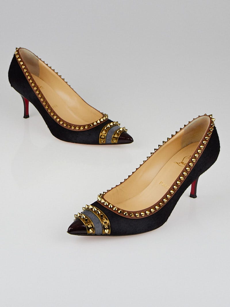 Christian Louboutin Black Pony Hair Malabar Hill 70 Pumps Size 7.5/38
