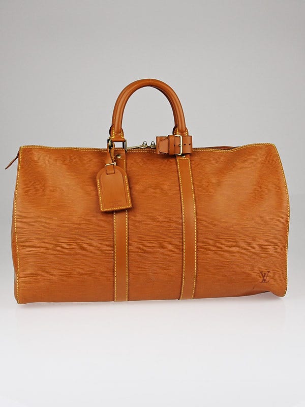 Louis Vuitton Keepall 45 Travel Bag in Black Epi Leather