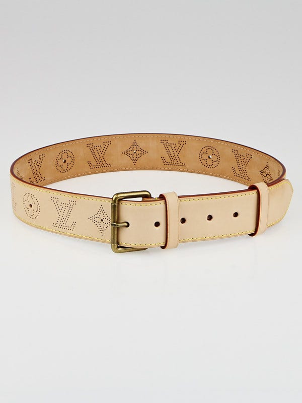 NEW & USED Authentic Louis Vuitton Mahina Belt with Perforated Monogram Sz  80/32