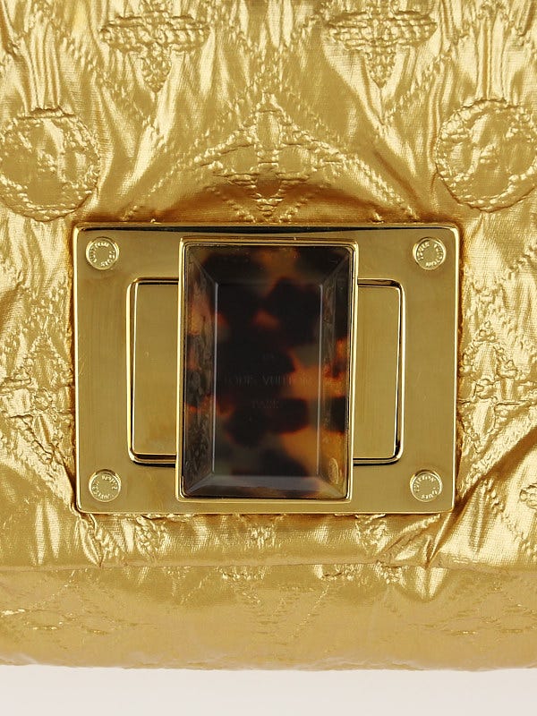 Louis Vuitton Limited Edition Gold Monogram Jacquard Pochette Altair Clutch  Bag - Yoogi's Closet