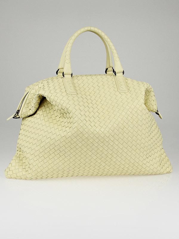 Bottega Veneta Hay Intrecciato Woven Nappa Leather Convertible Bag