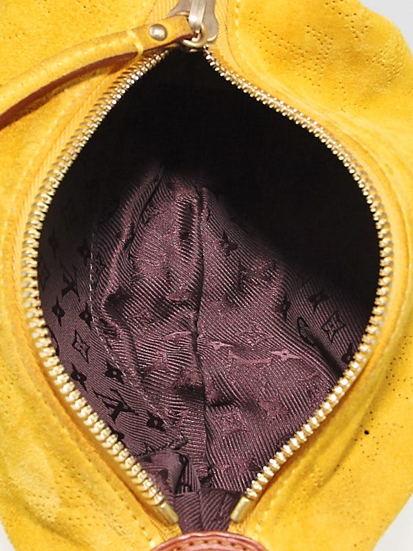Louis Vuitton Yellow Monogram Onatah Perforated Suede Shoulder Bag