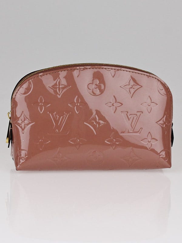 Louis Vuitton Rose Velour Monogram Vernis Cosmetic Pouch PM