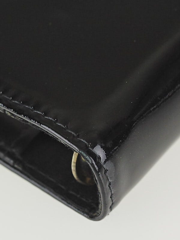 Chanel Black Patent Leather Small Agenda/Notebook Cover | Yoogi's