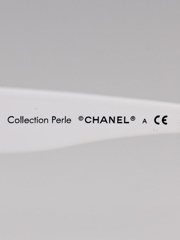 Chanel White/Silver Frame Oversized Pearl Sunglasses-4177  display picture 3