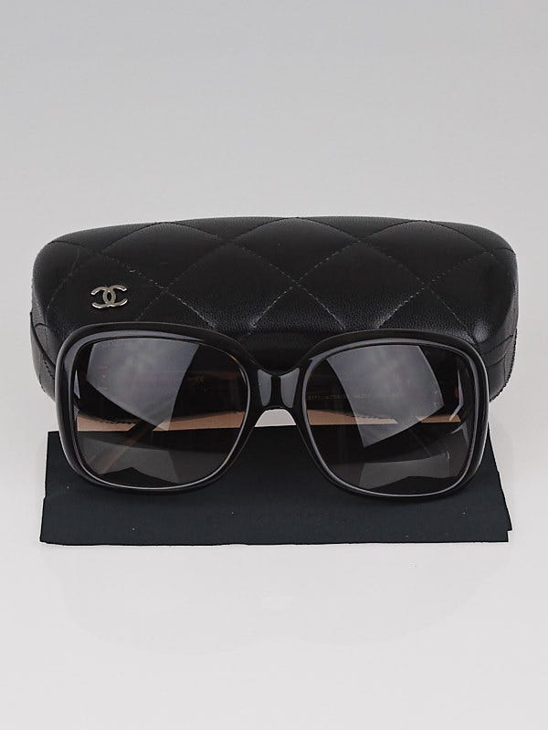 Chanel Tortoise Shell Frame Brown Gradient Tint Bow Sunglasses