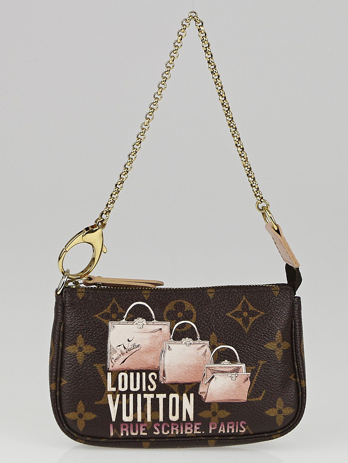 Louis Vuitton Limited Edition Monogram Canvas '1 Rue Scribe, Paris' Mini  Accessories Pochette Bag - Yoogi's Closet