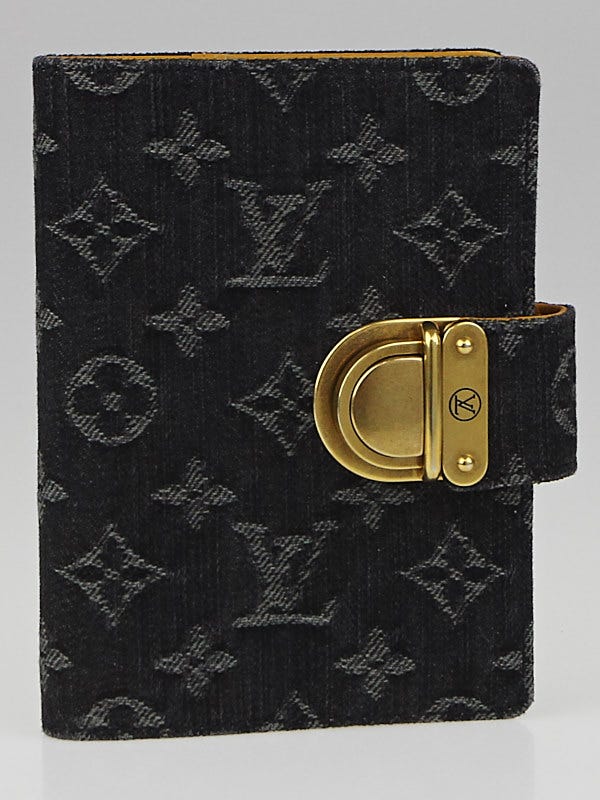 Louis Vuitton Blue Denim Monogram Denim Small Ring Agenda - Yoogi's Closet