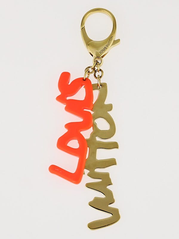 Louis Vuitton Limited Edition Orange Stephen Sprouse Graffiti Key Holder and Bag Charm