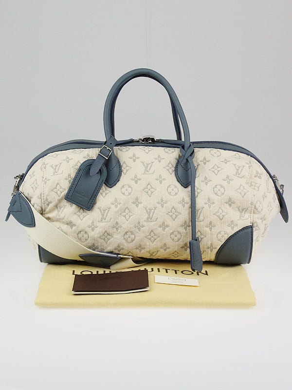 Louis Vuitton Limited Edition Blue Monogram Denim Speedy Round Bag