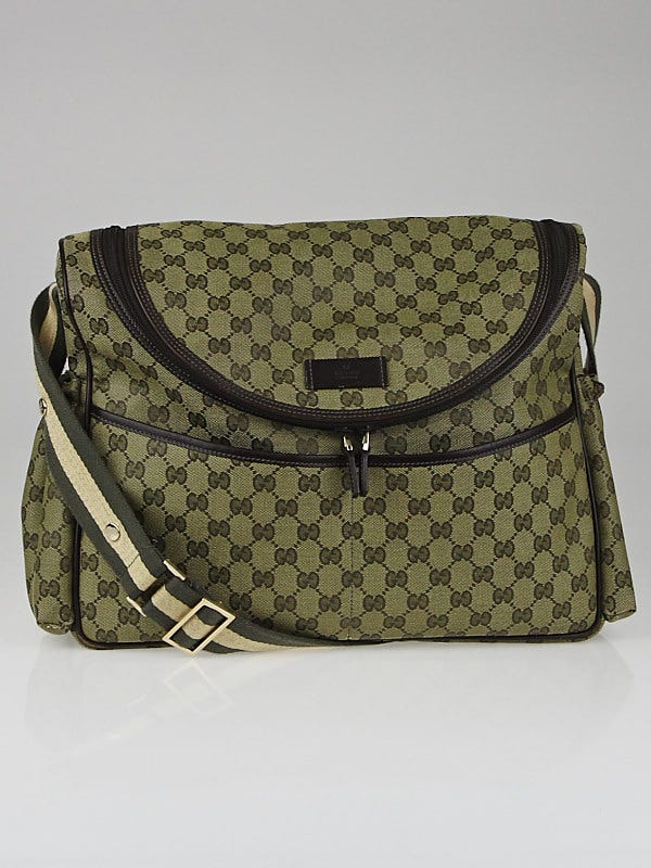 Gucci Green GG Canvas Diaper Bag