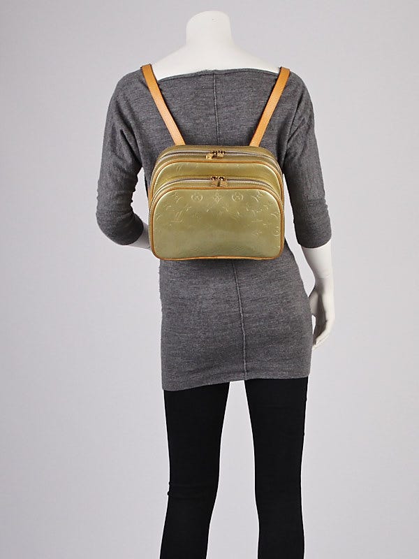 Louis Vuitton Yellow Monogram Vernis Murray Backpack Bag - Yoogi's Closet
