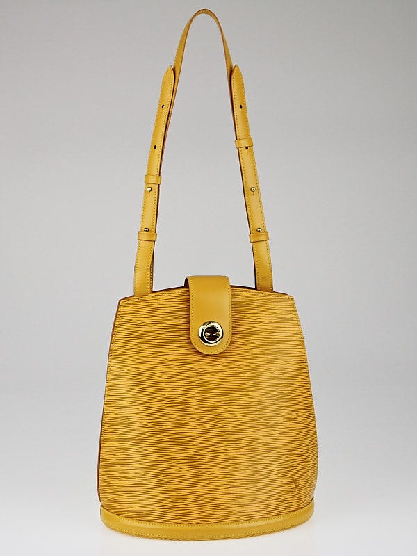 Louis Vuitton Tassil Yellow Epi Leather Cluny Bucket Bag