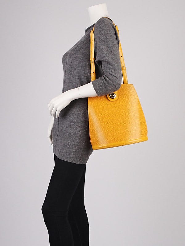 Louis Vuitton Tassil Yellow Epi Leather Cluny Bucket Bag - Yoogi's Closet