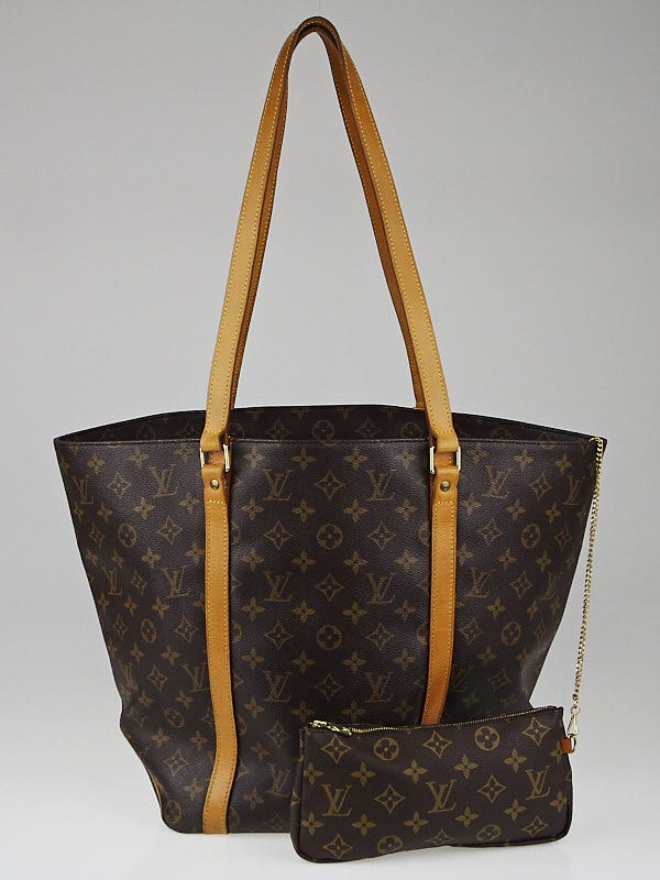Louis Vuitton Monogram Canvas Sac Shopping Tote Bag w/ Accessories Pouch