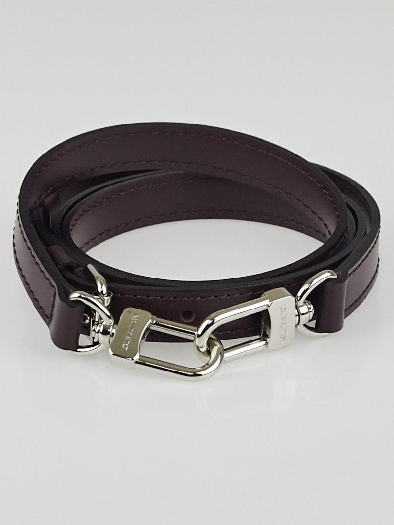 Louis Vuitton Black Leather 16mm Adjustable Shoulder Strap - Yoogi's Closet