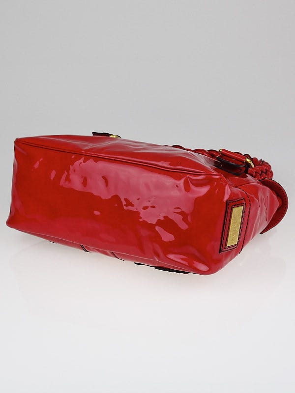 Valentino Garavani Red Patent Leather Histoire Bag - Yoogi's Closet