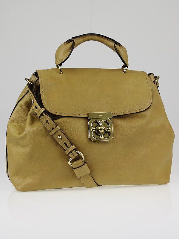 Chloe Mustard Leather Elsie Satchel Bag