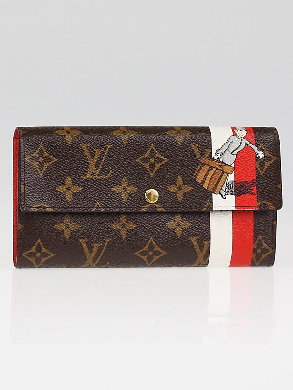 Louis Vuitton Limited Edition Red Monogram Groom Porte Monnaie Wallet