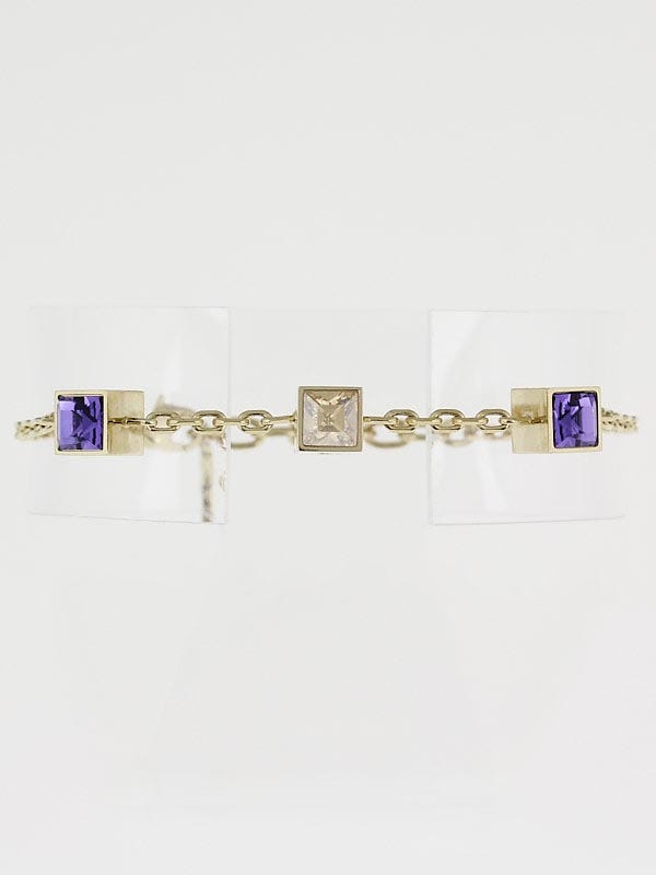 Louis Vuitton Multicolor Swarovski Crystal Gamble Rainbow Bracelet -  Yoogi's Closet