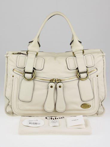 Chloe white leather bag Clearance
