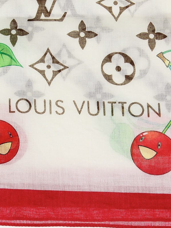 Louis Vuitton Limited Edition Monogram Cerise Cotton Bandana - Yoogi's  Closet