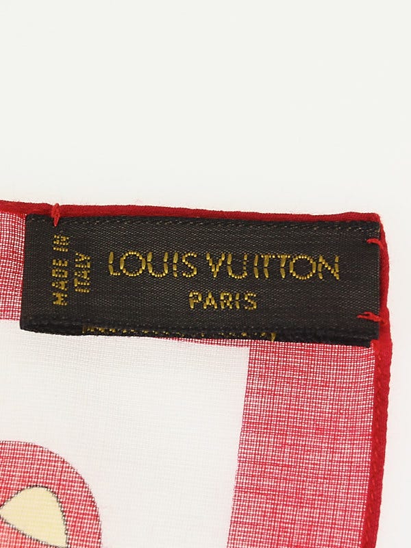 Louis Vuitton Limited Edition Monogram Cerise Cotton Bandana Scarf -  Yoogi's Closet