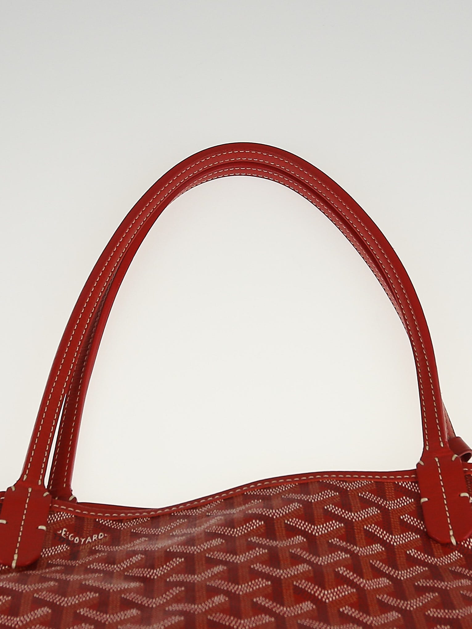 Goyard Red Chevron Print Coated Canvas St. Louis GM Tote Bag