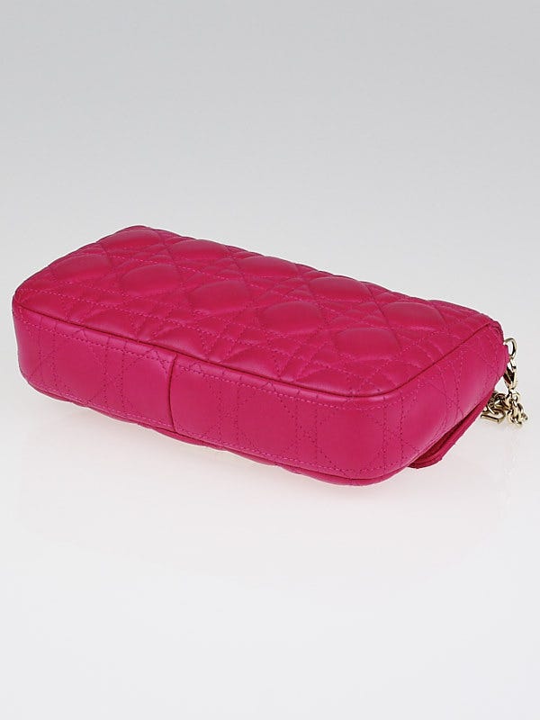 Christian Dior Black Quilted Cannage Patent Leather Chain Pochette Clutch  Bag - Yoogi's Closet