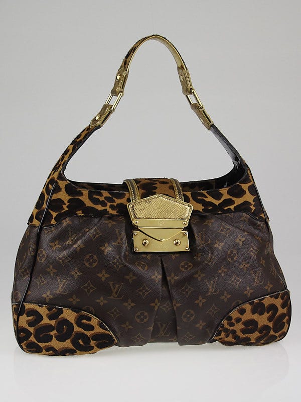 Repurposed LV Leopard clutch bag purse