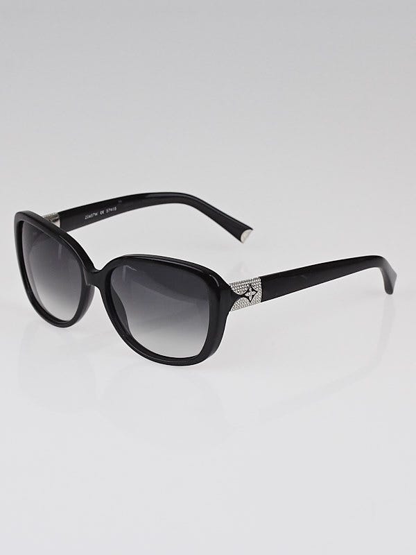 Louis Vuitton, Accessories, Louis Vuitton Black Speckling Acetate Frame  Heather Strass Sunglassesz457w