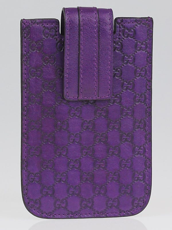 Gucci Purple Micro Guccissima Leather iPhone/iPod Touch Case | Yoogi's  Closet