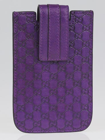 Gucci Purple Micro Guccissima Leather iPhone/iPod Touch Case | Yoogi's Closet Gucci Purple Micro Guccissima Leather iPhone/iPod Touch Case | Yoogi's Closet
