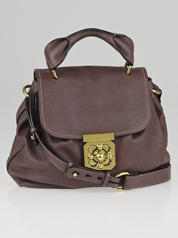 Chloe Purple Leather Small Elsie Satchel Bag